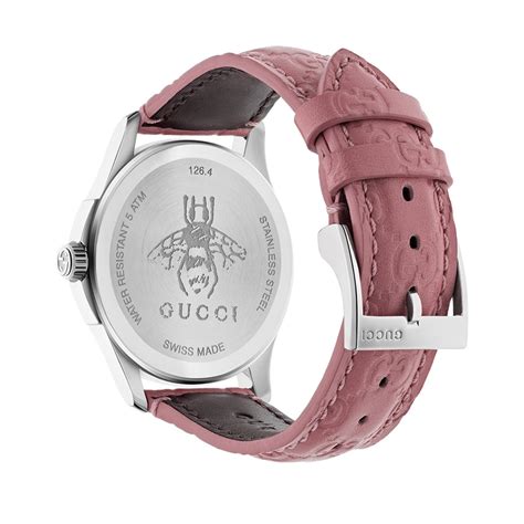 mens stainless steel gucci rectangle pinkish red dia|gucci g-timeless.